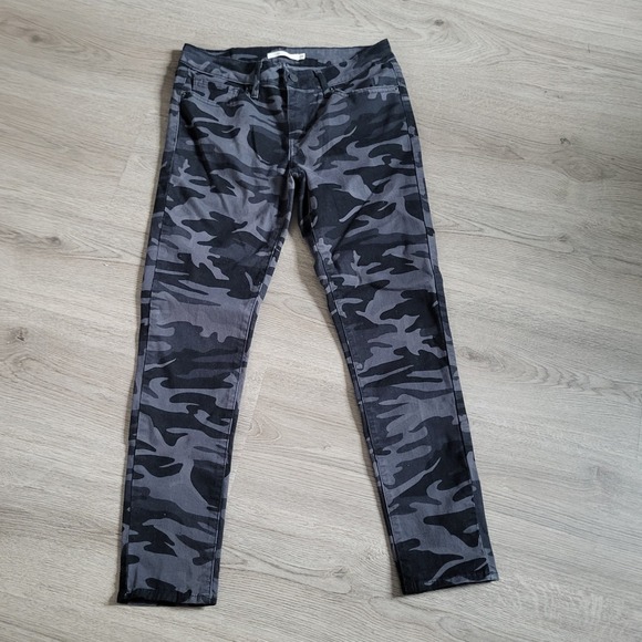 Levi's Denim - Levis 711 Skinny Jeans Womens 28 Grey Black Camouflage Mid Rise Stretch Pants